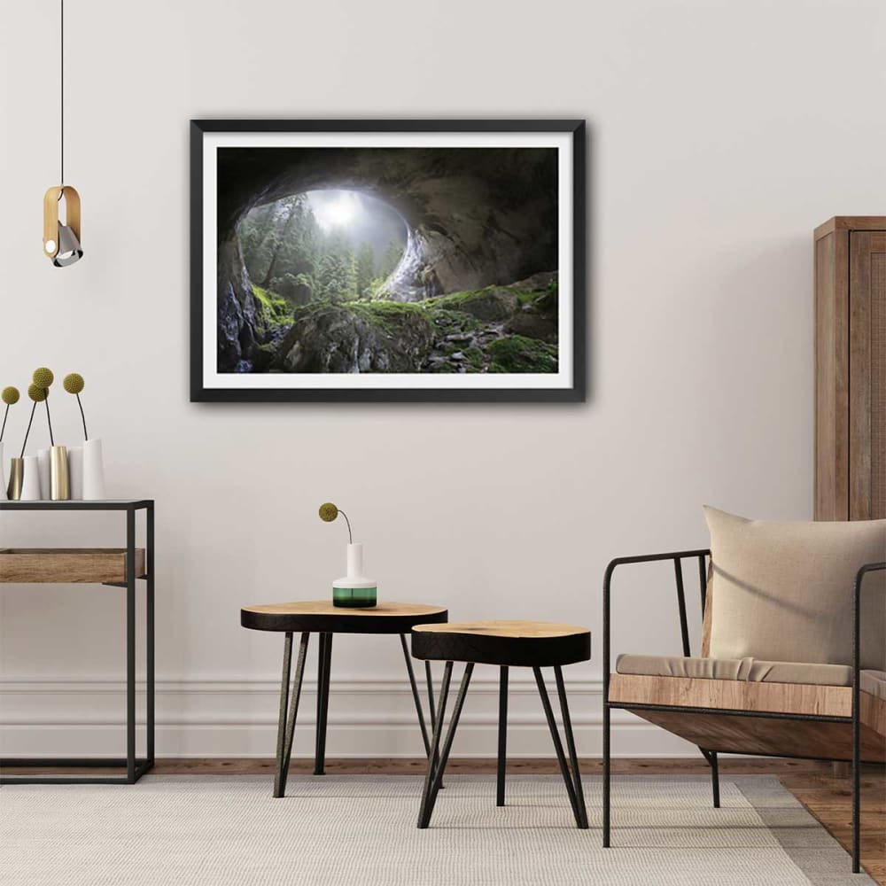Póster de vistazo al paraíso con marco negro 60x40cm - Maisons du Monde