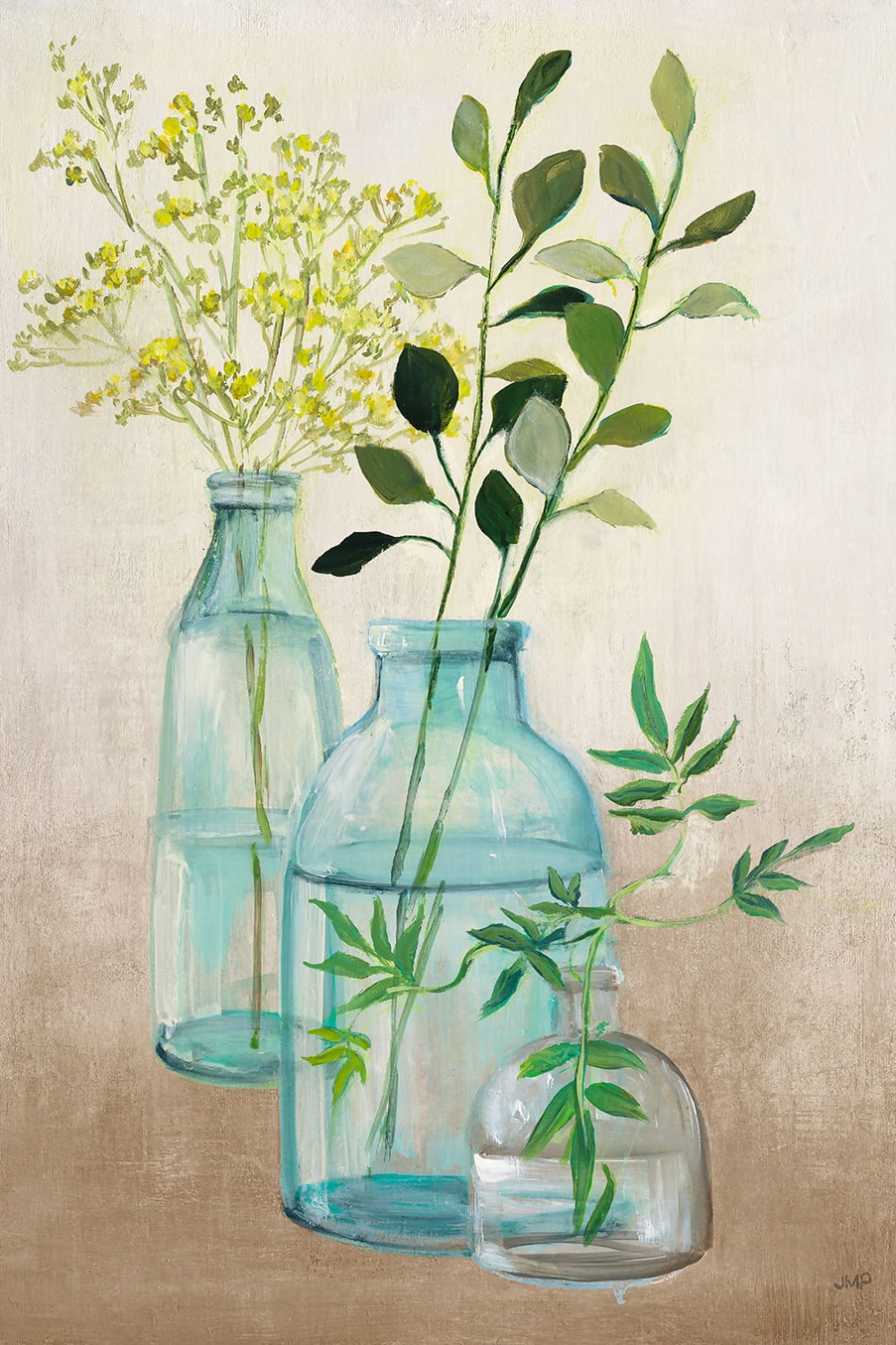 Cuadro flores medicinales impresión sobre lienzo 40x60cm