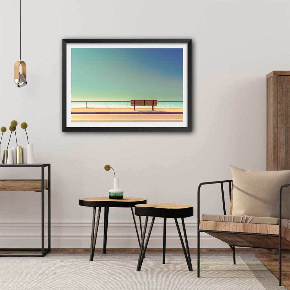 Póster paisaje escapada al mar con marco negro 60x40cm - Maisons du Monde