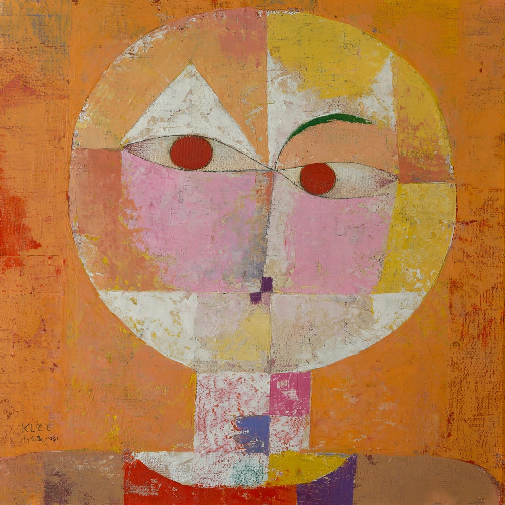 Tableau d'art classique Senecio de Paul Klee imprimé sur toile 50x50cm