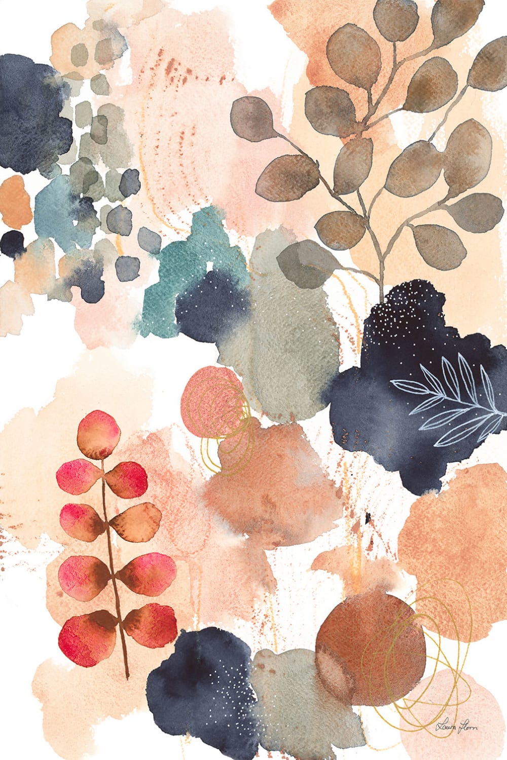 Tableau fleurs Nature et sérénité imprimé sur toile 60x90 cm