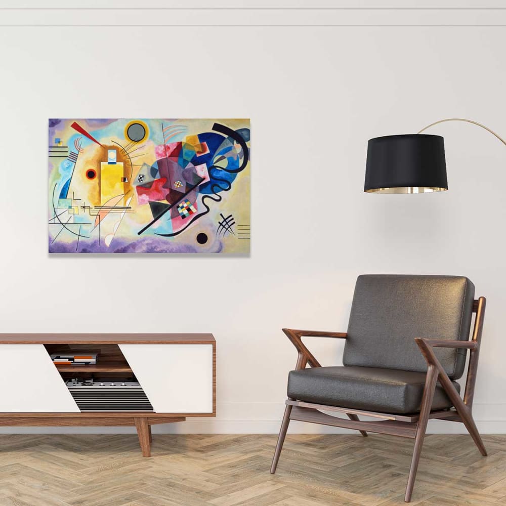 Famoso cuadro kandinsky giallo, rosso, blu stampa su tela 90x60cm