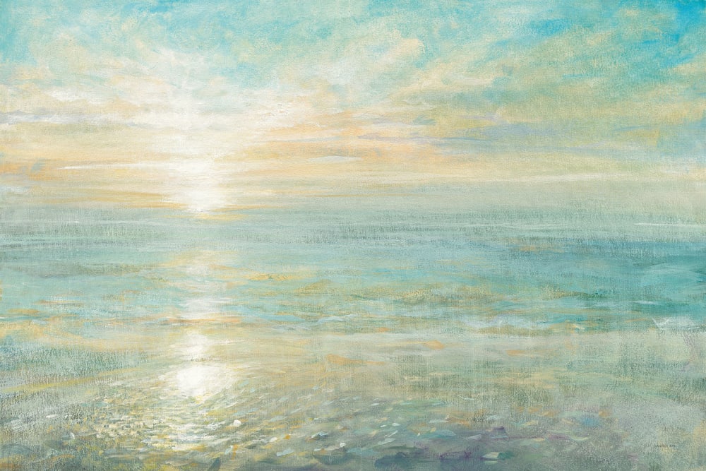 Cuadro moderno sol sobre azul impresión sobre lienzo 60x40cm