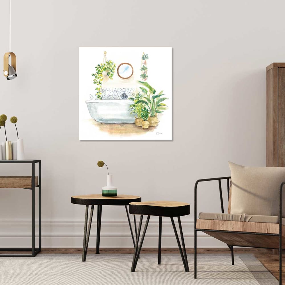 Cuadro decorativo bañera tropical impresión sobre lienzo 50x50cm - Maisons du Monde