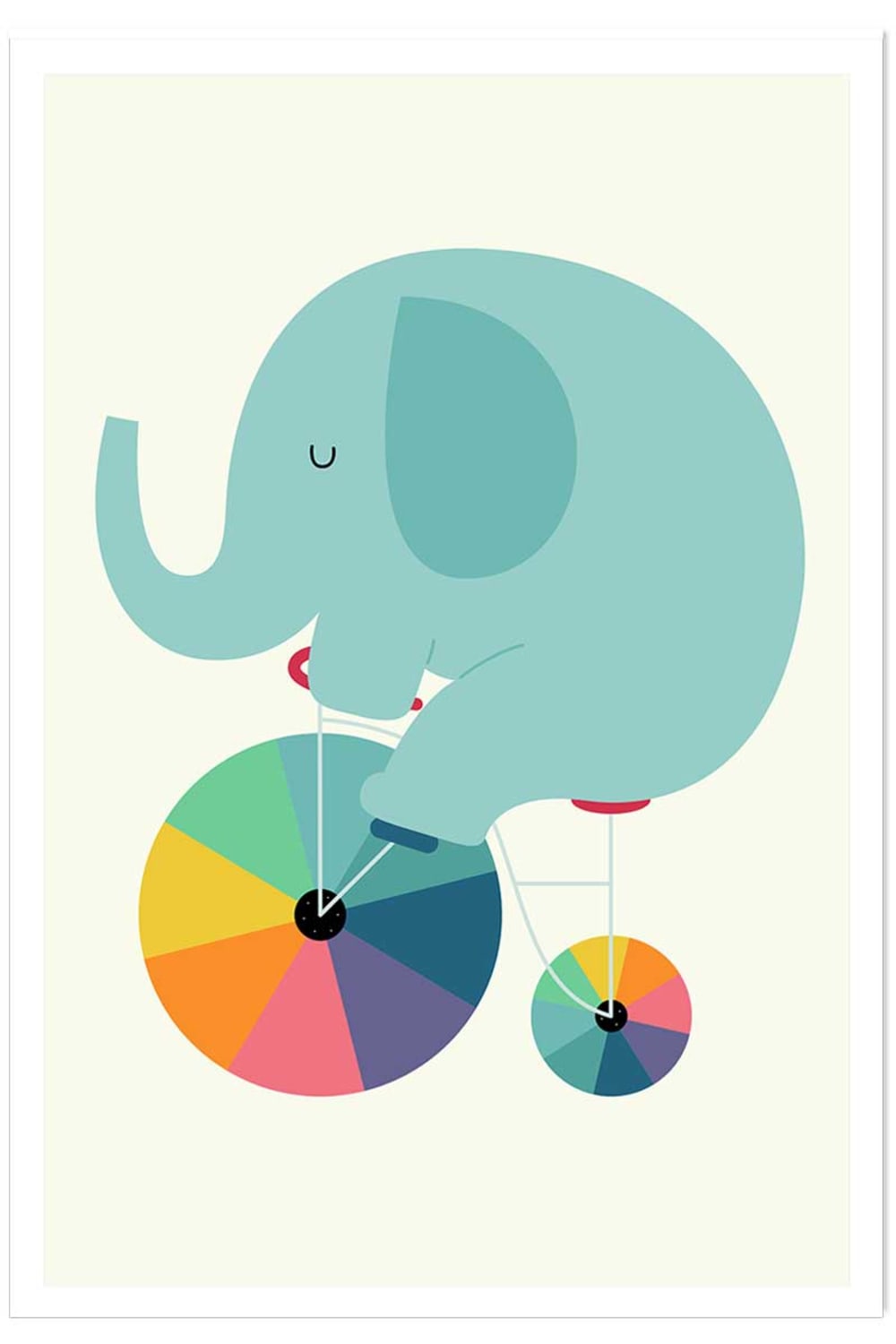 Poster del cerchio di elefanti sin marco 40x60cm - Multicolore - Carta