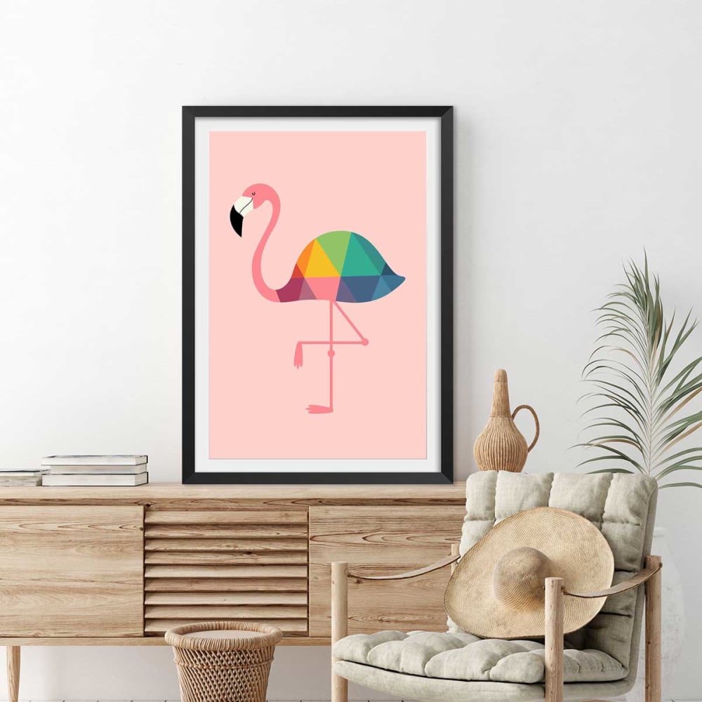 Poster di fenicotteri così femminile sin marco 30x45cm - Hexoa