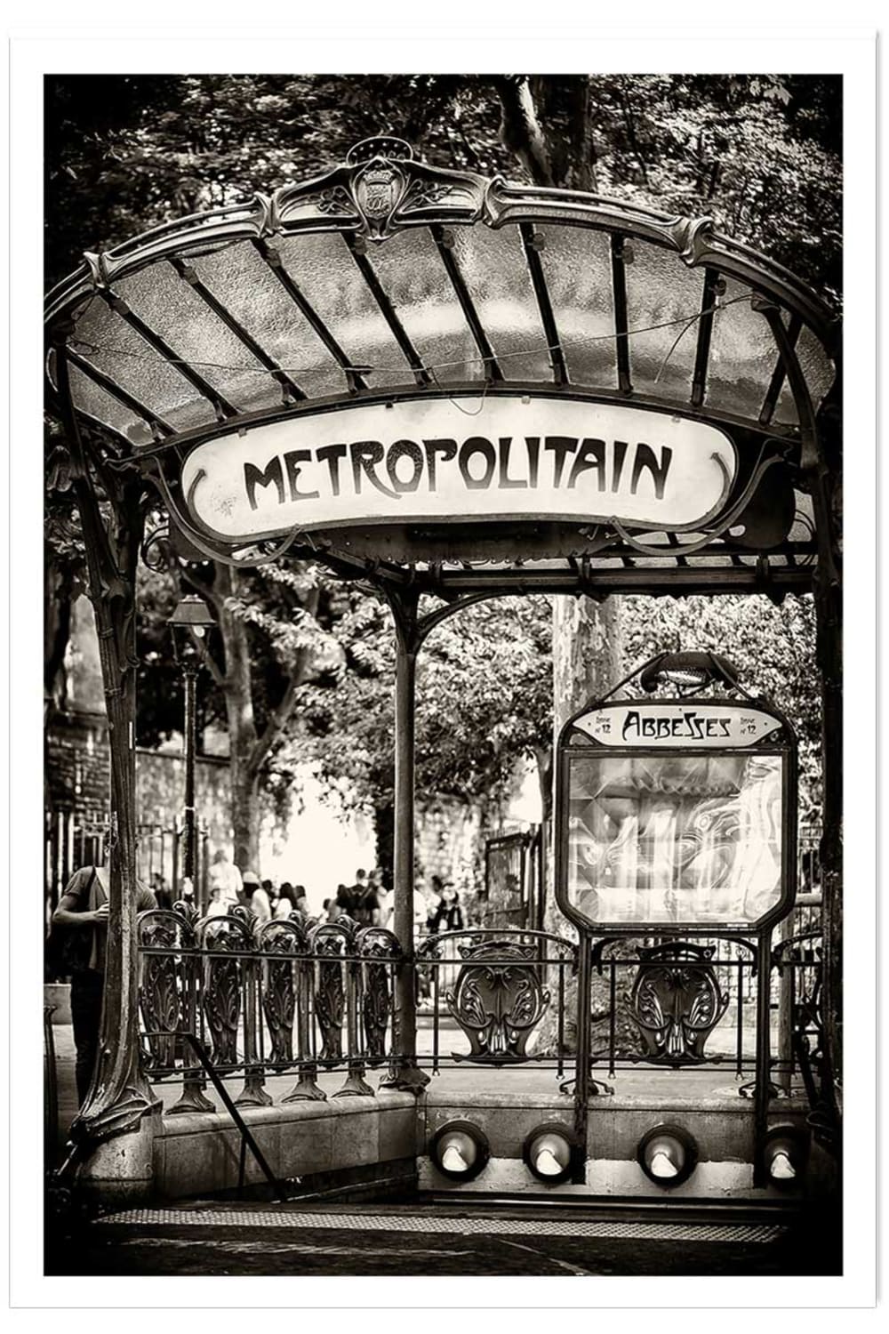 Póster abadesas del metro de parís sin marco 30x45cm