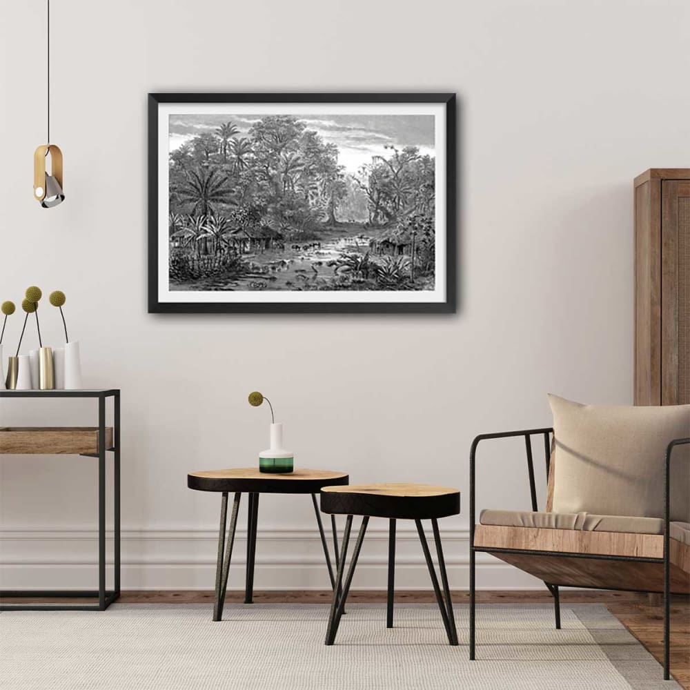 Póster grabado bosque de manglares sin marco 60x40cm - Maisons du Monde