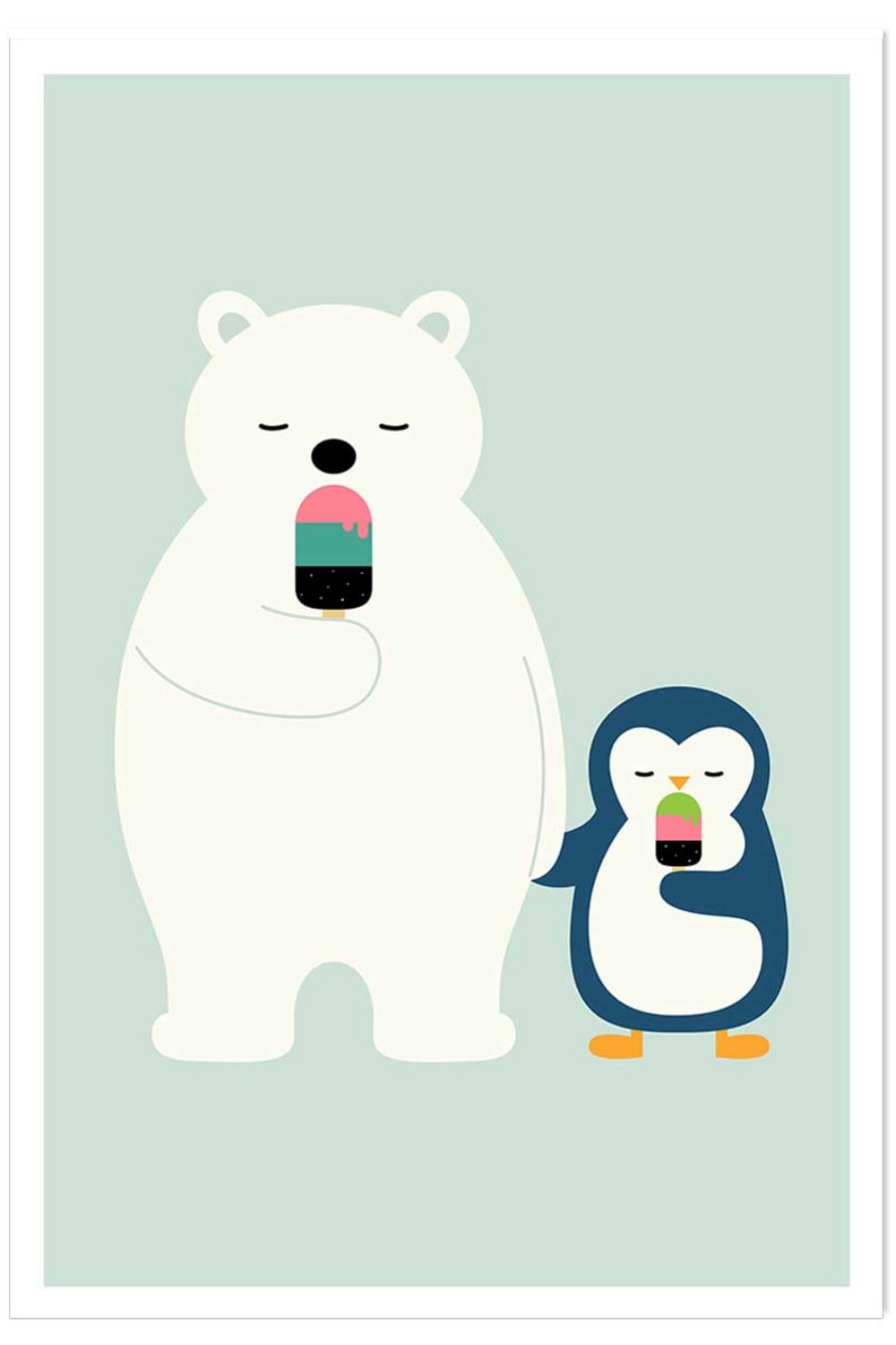 Póster tiempo de helado sin marco 40x60cm