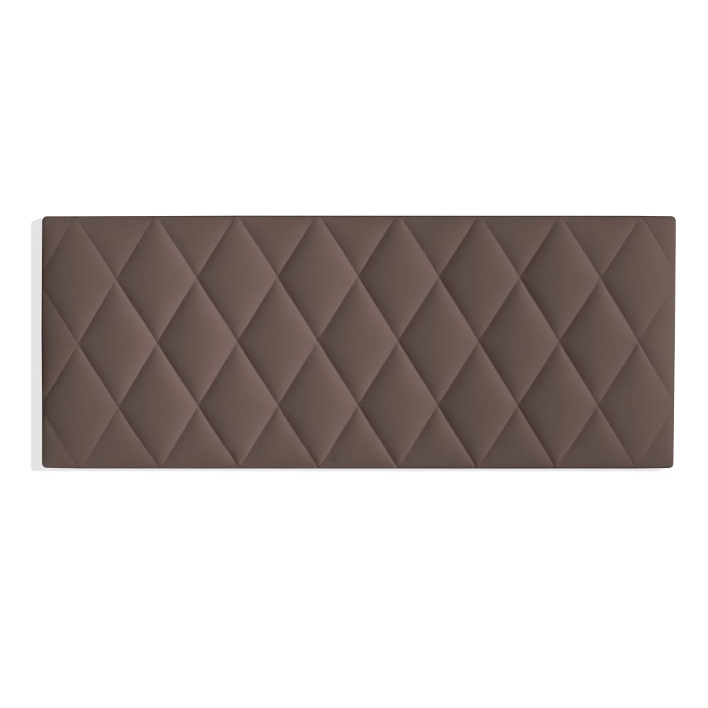Cabecero polipiel marrón rombos 90×60 cm