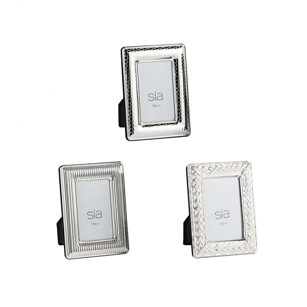 Cadre photo en acier argenté 9x6