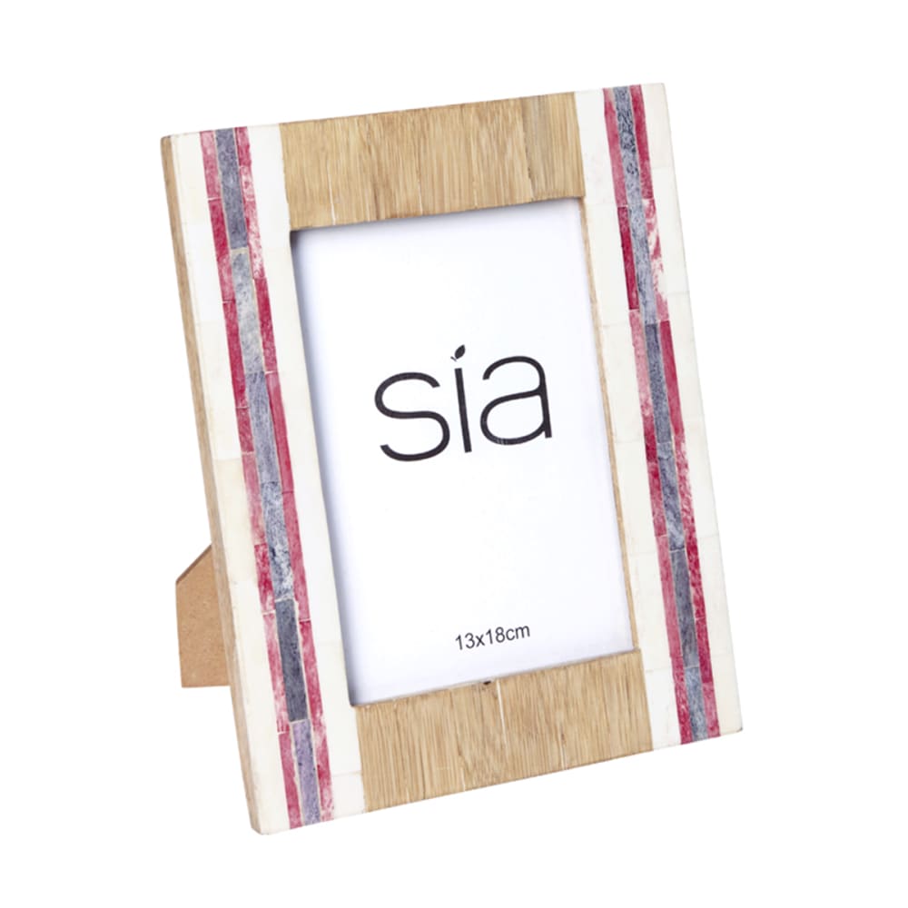 Cadre photo en bois de manguier blanc 18x13