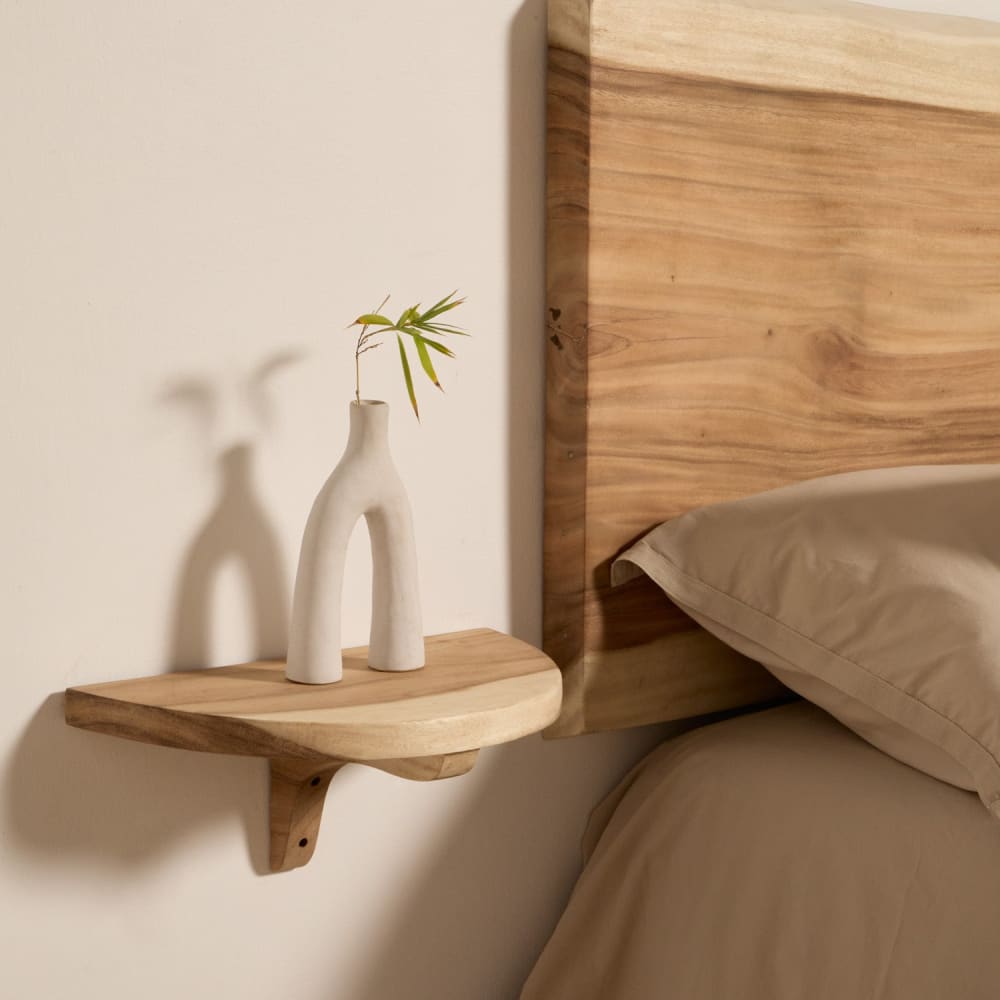 Mesita de noche de madera maciza 43x18cm - Maisons du Monde
