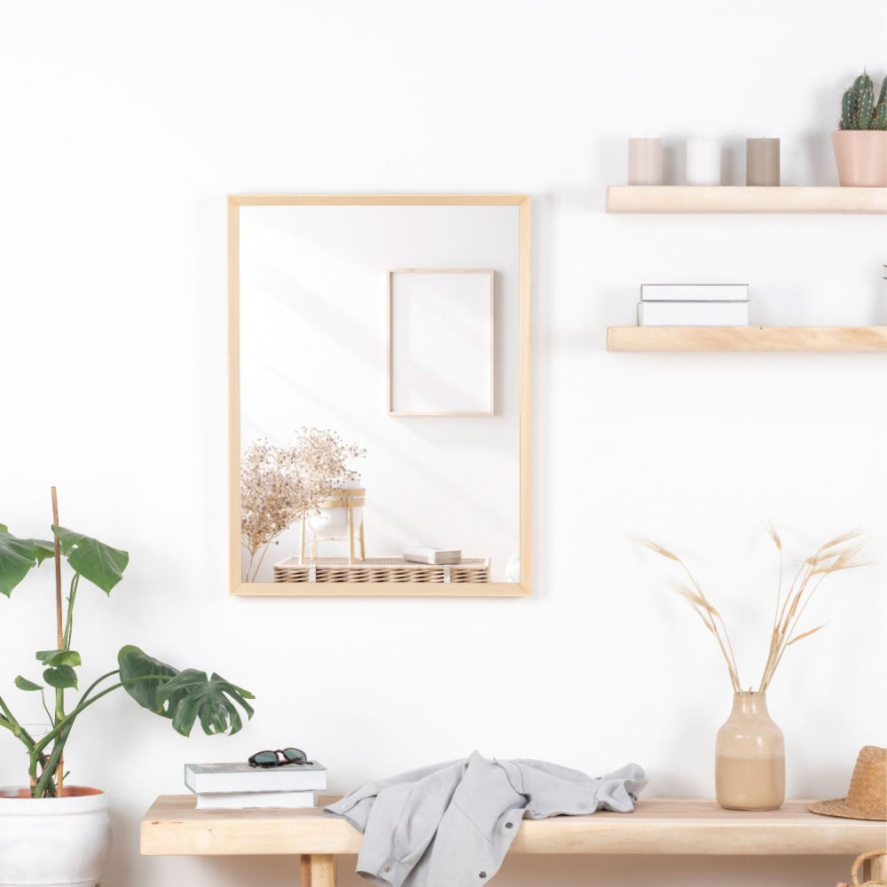 Alan espejo madera de ayous 60x6x80cm. - Maisons du Monde