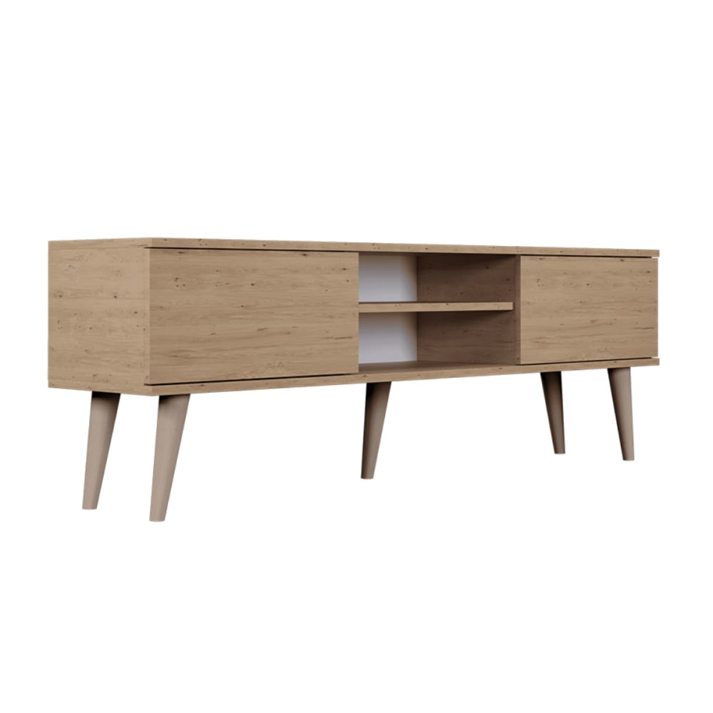 Meuble tv 160 cm panneaux marron