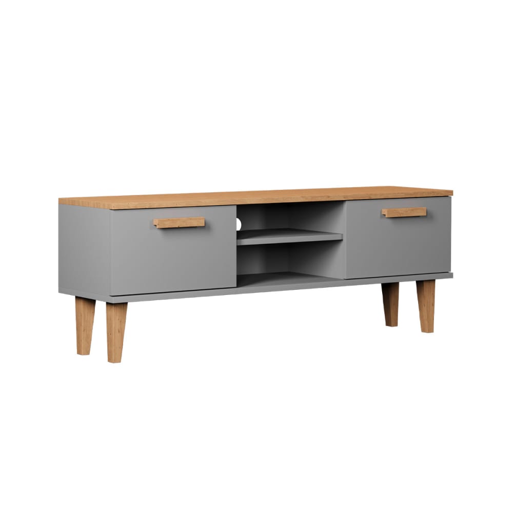 Petits meubles Meuble tv 120 cm panneaux gris Gris Panneau De Particules - 120x47x35cm