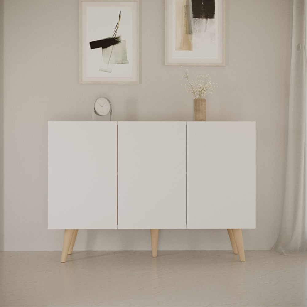 3-türige Kommode Platten Weiß - Maisons Du Monde