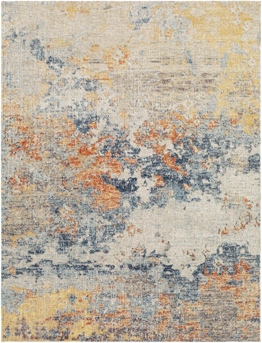 Tapis Abstrait Moderne Jaune/Bleu 120x170