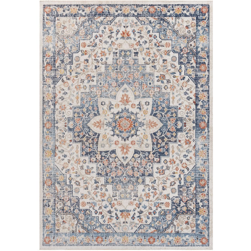 Tappeto vintage orientale blu scuro/beige 120x170 - Livabliss
