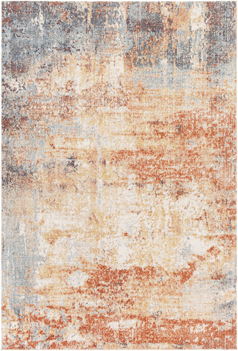 Tapis Abstrait Moderne Orange/Bleu 160x213