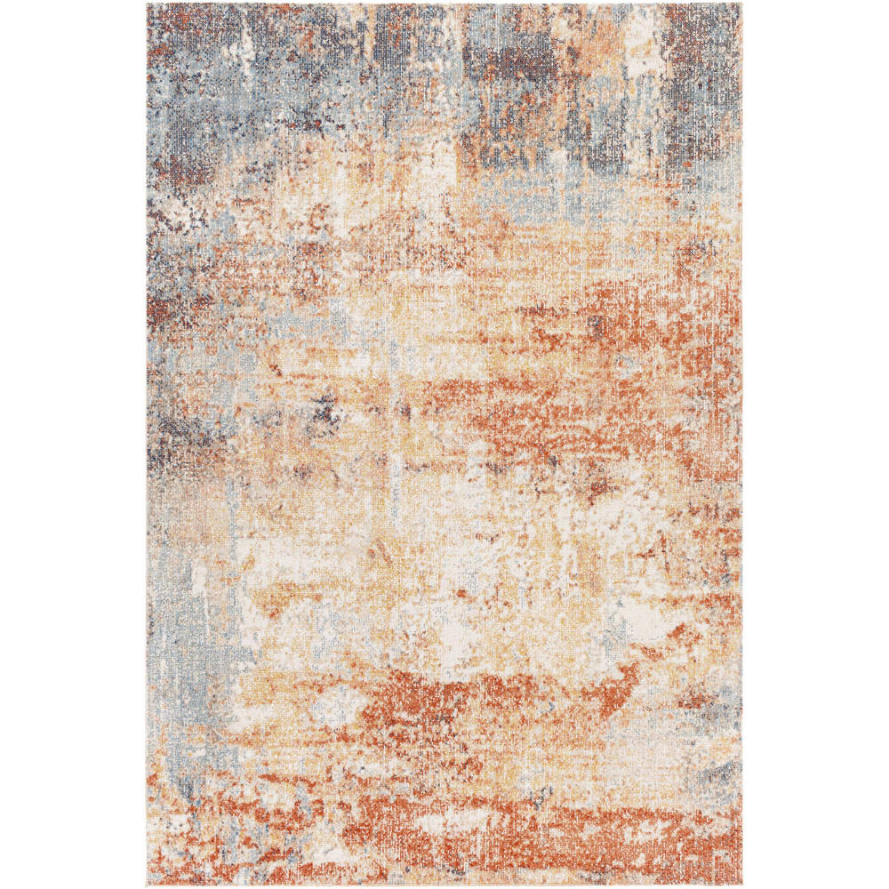 Alfombra abstracta moderna naranja/azul 160x213 - Maisons du Monde