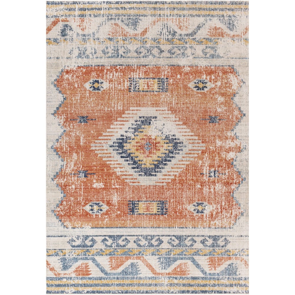 Tapis vintage bohème orange/bleu 120x170 - Maisons du Monde