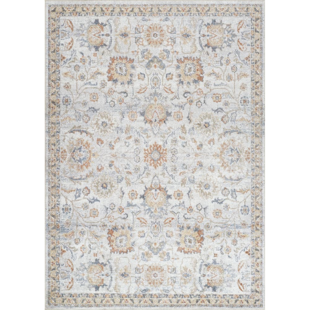 Tapis vintage lavable en machine gris/jaune 200x275 - Maisons du Monde