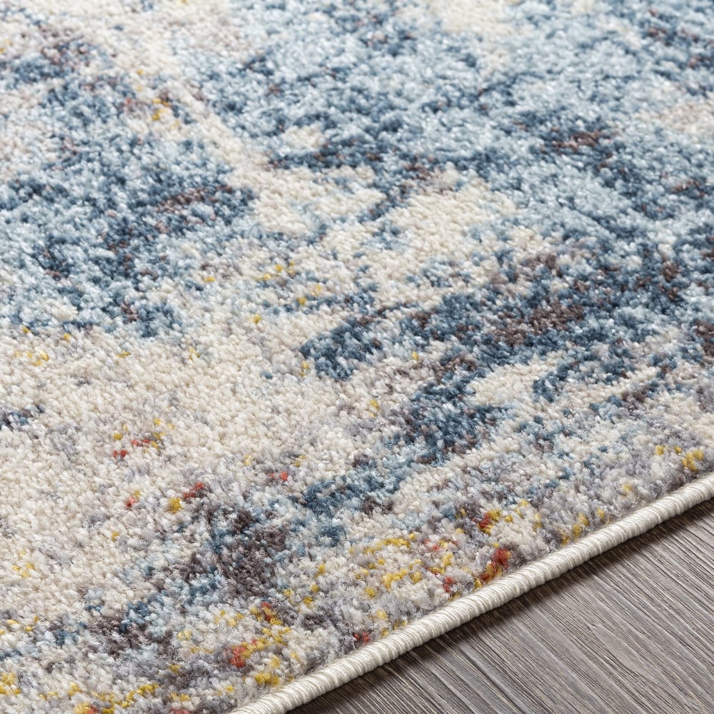 Tapis abstrait moderne multicolore/bleu 160x213 — vue 4