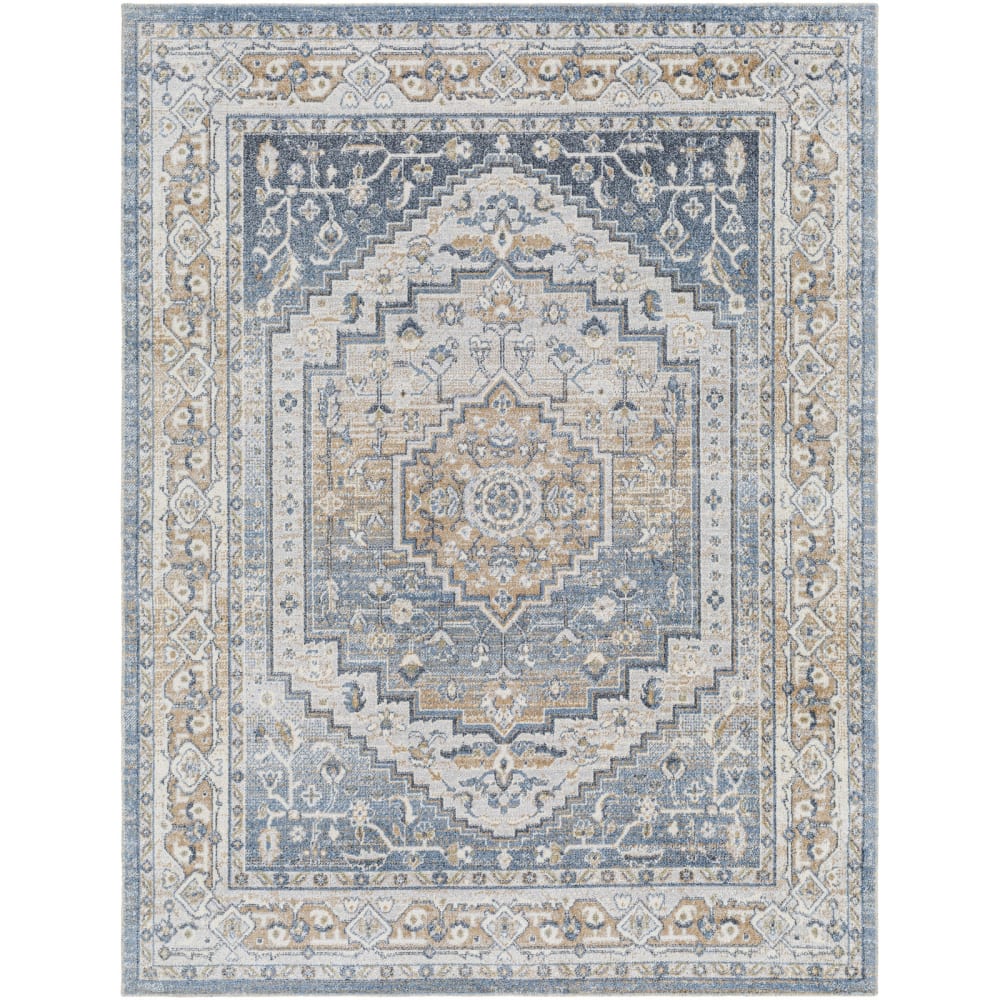 Tappeto vintage lavabile blu/grigio 160x213 - Livabliss