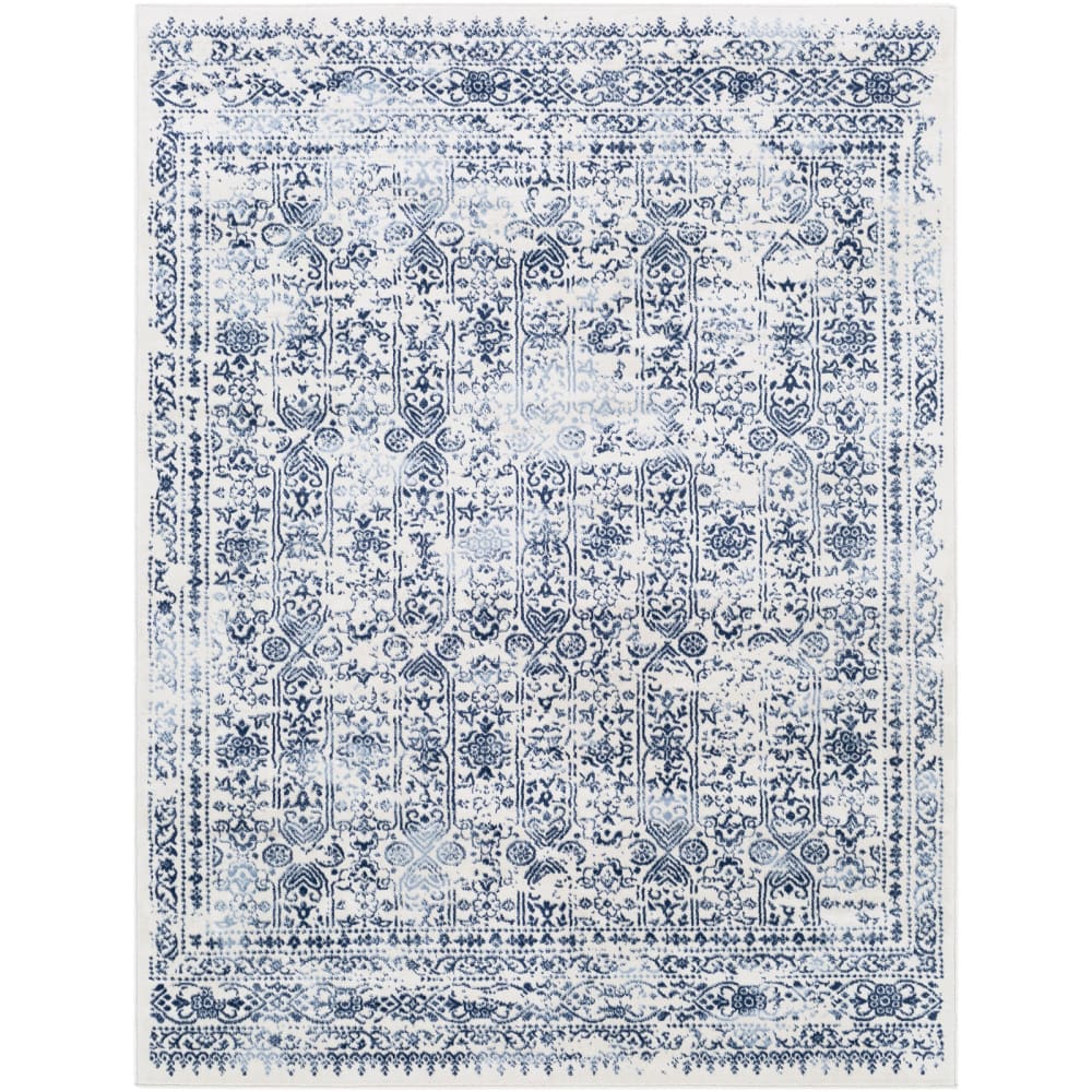 Vintage Orientalischer Teppich Blau/Weiß 160x215 - Maisons Du