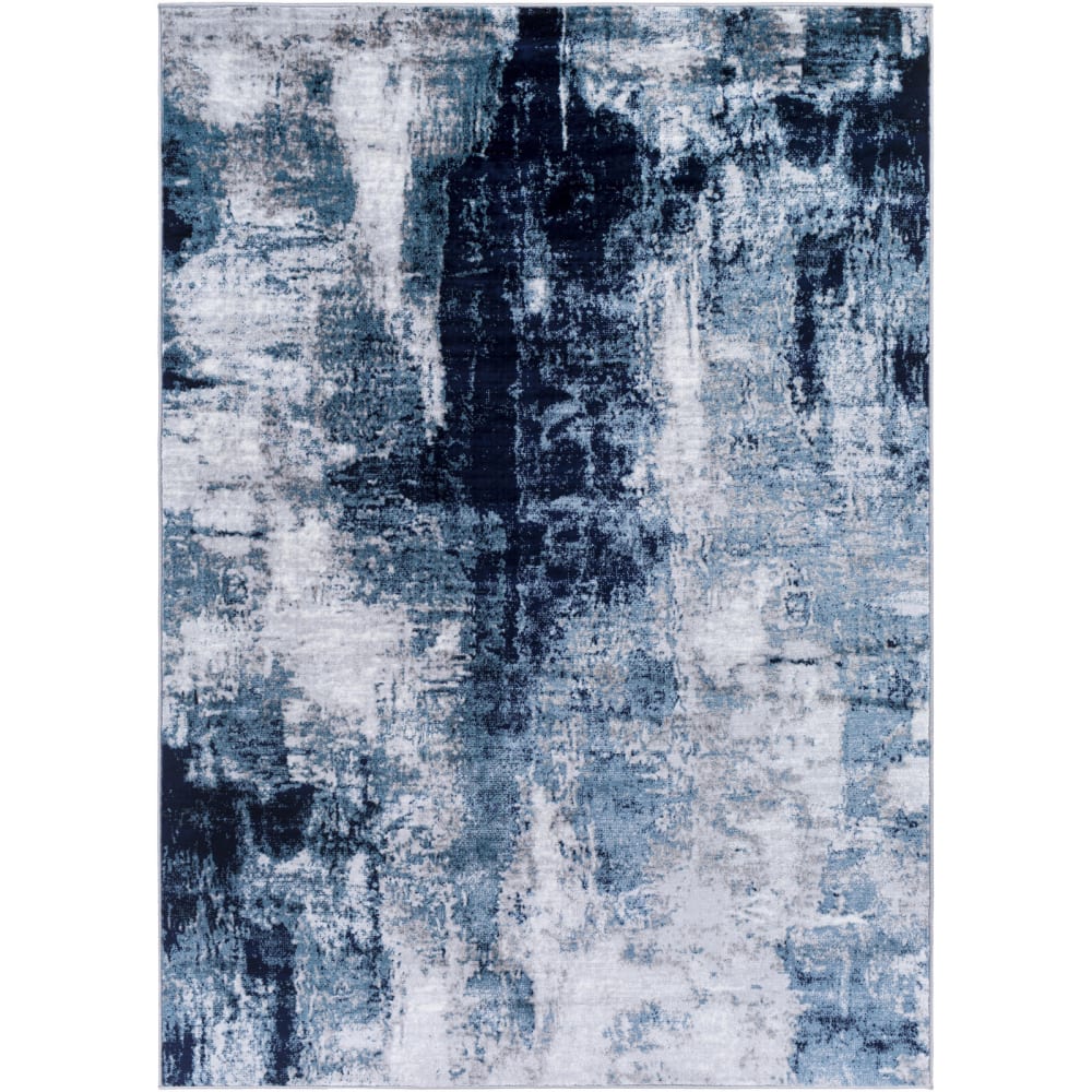 Alfombra abstracta moderna azul/gris 160x220 - Maisons du Monde