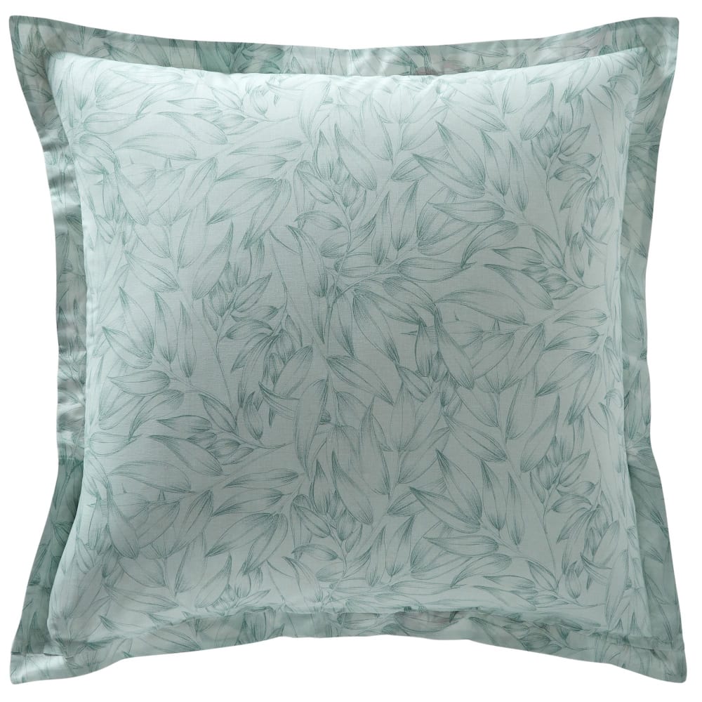 Taie volant en coton vert 50x70cm — vue 4