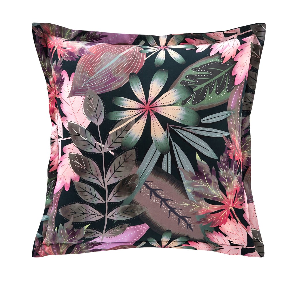 Taie volant en coton multicolore 65x65cm