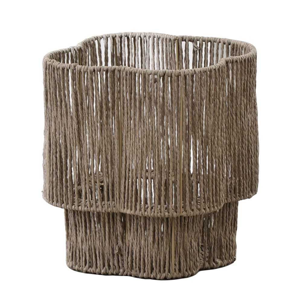 Pot, cache-pot en végétale beige