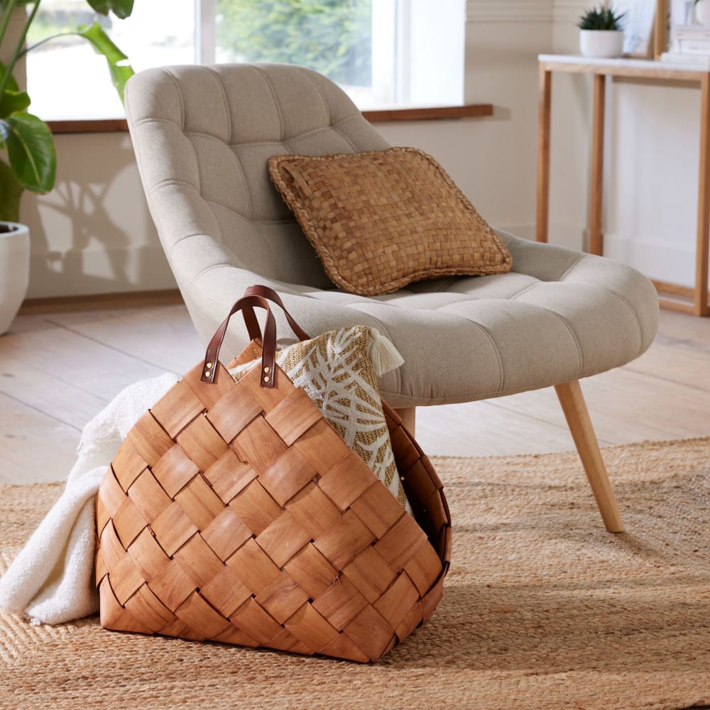 Porte-revues en bois beige petit — vue 4