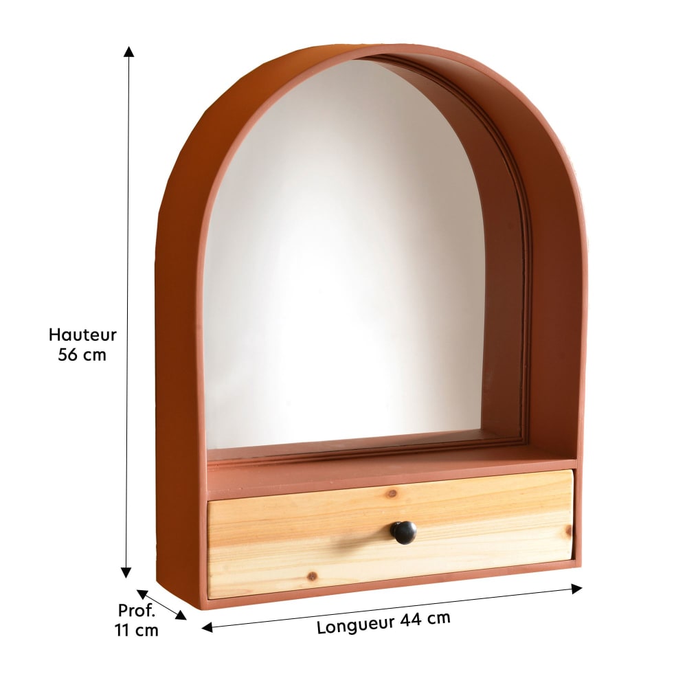 Étagère murale en bois orange terracotta — vue 4