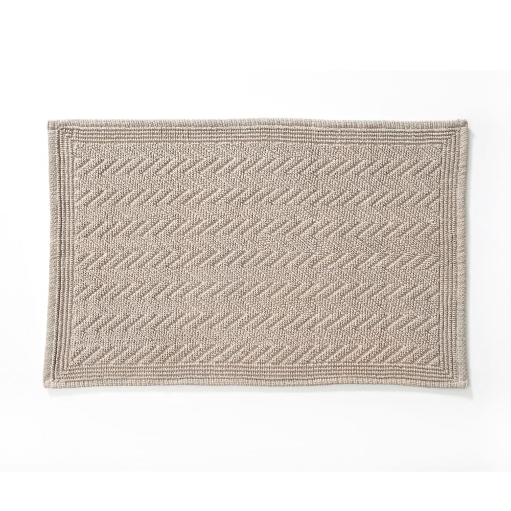 Tapis de bain en coton marron taupe 60x120cm