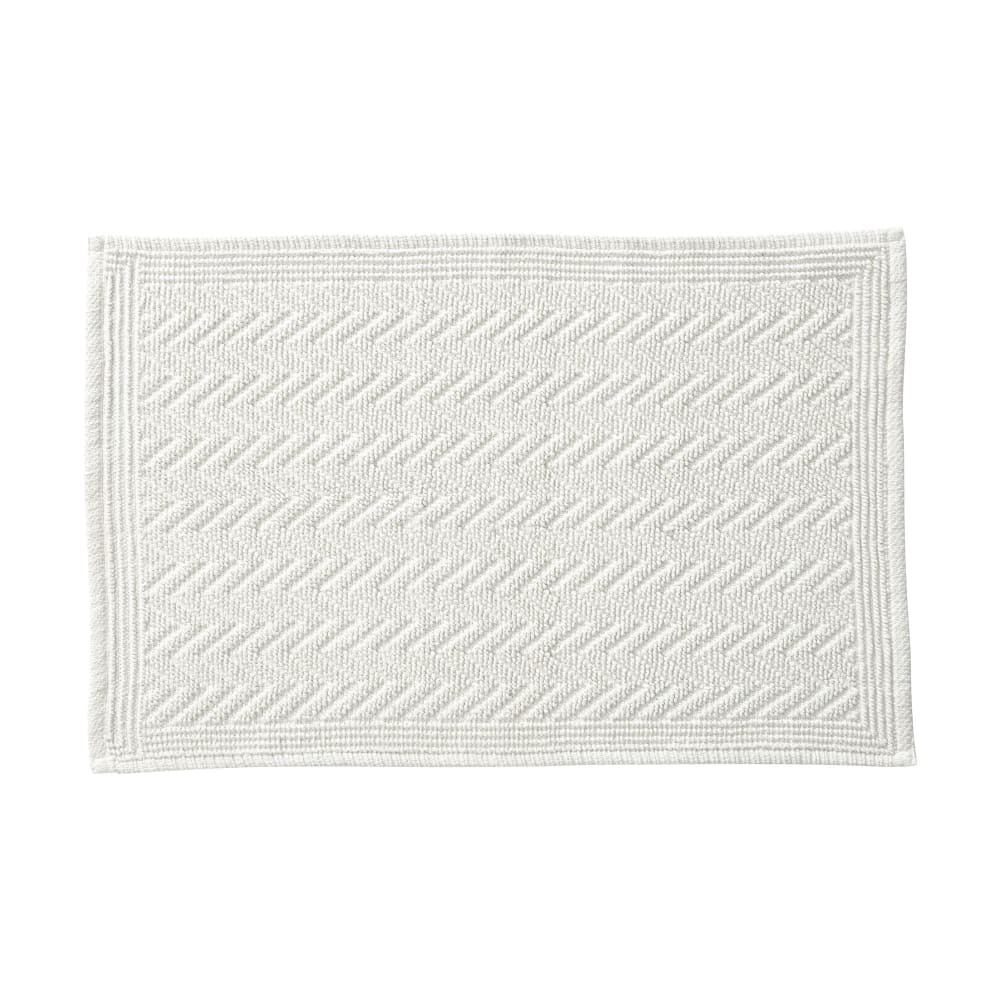 Tapis de bain en coton blanc cassé 60x120cm