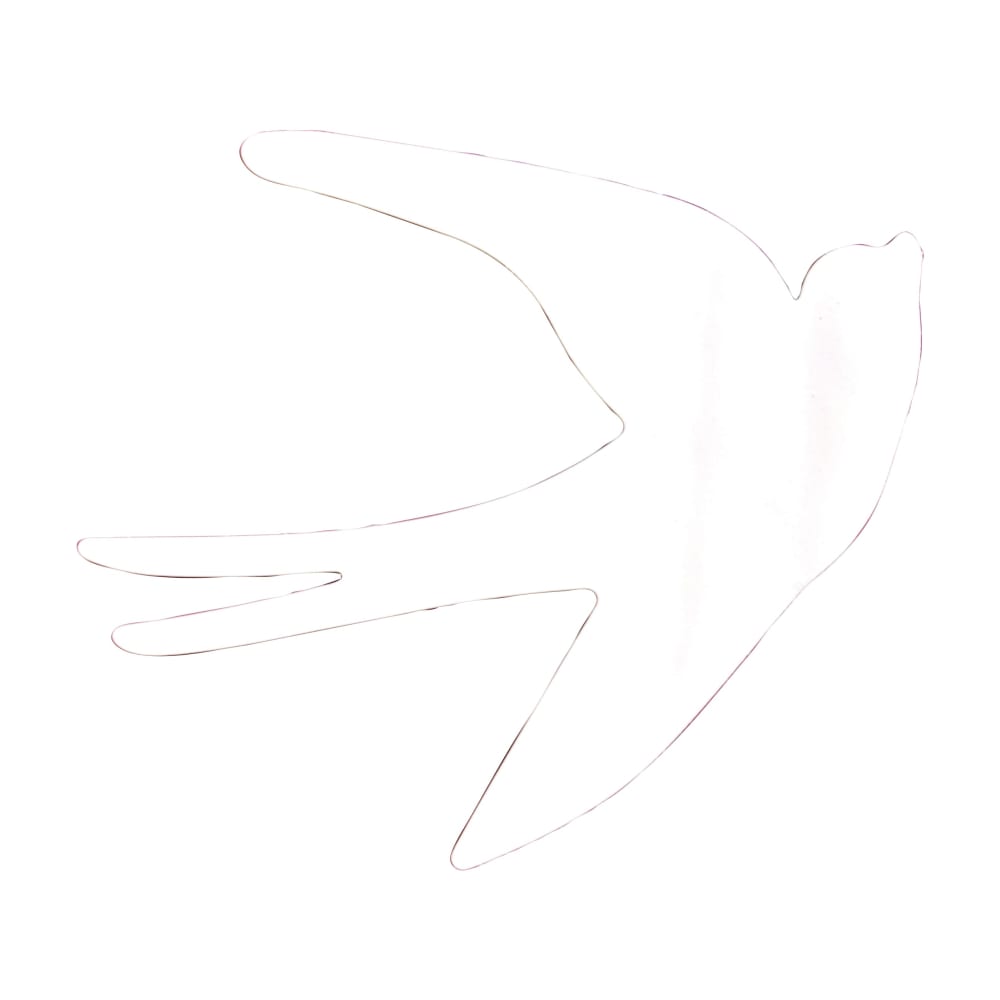 Plaque décorative hirondelle en métal blanc