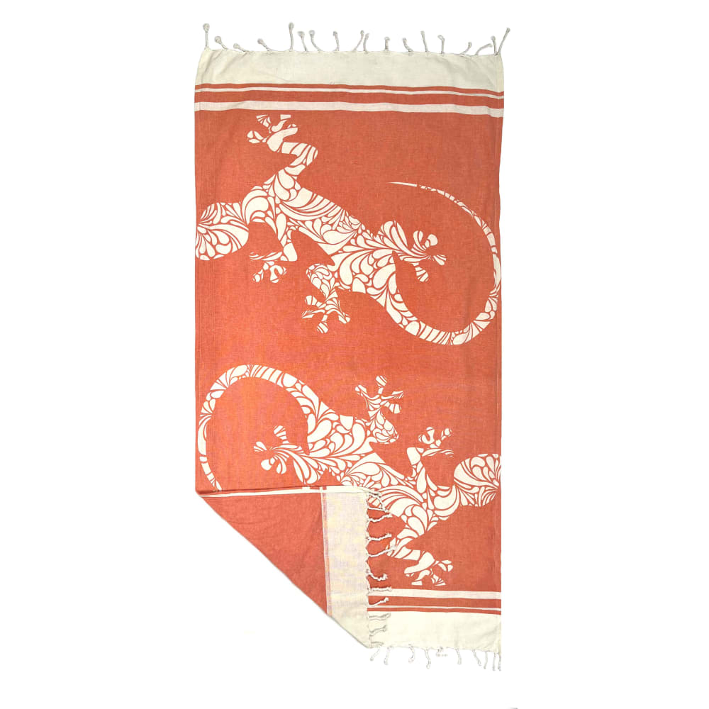 Pareo toalla de playa SALAMANDRAS 90x170 cm 1124 - CORAL