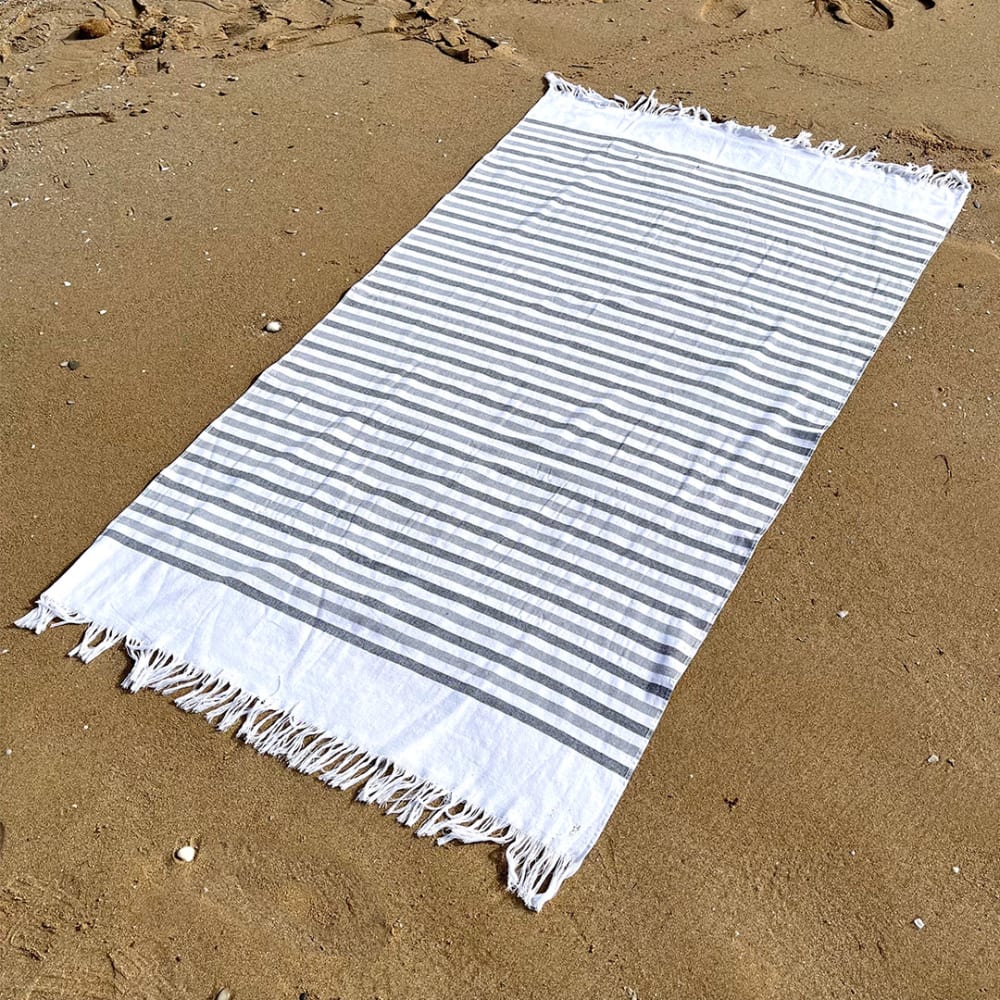 Fouta pestamal de plage 90x170 cm bleu - Maisons du Monde