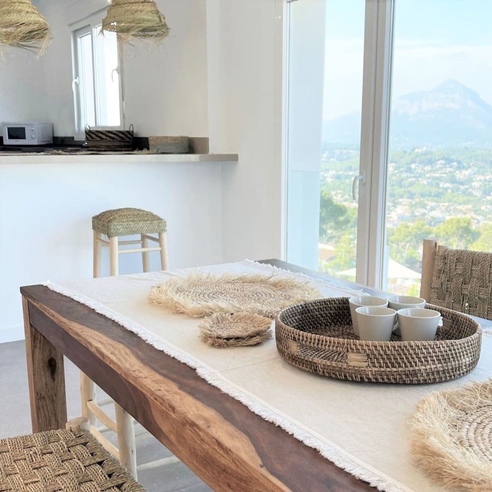 Taburete alto con asiento de esparto 74 cm - Maisons du Monde