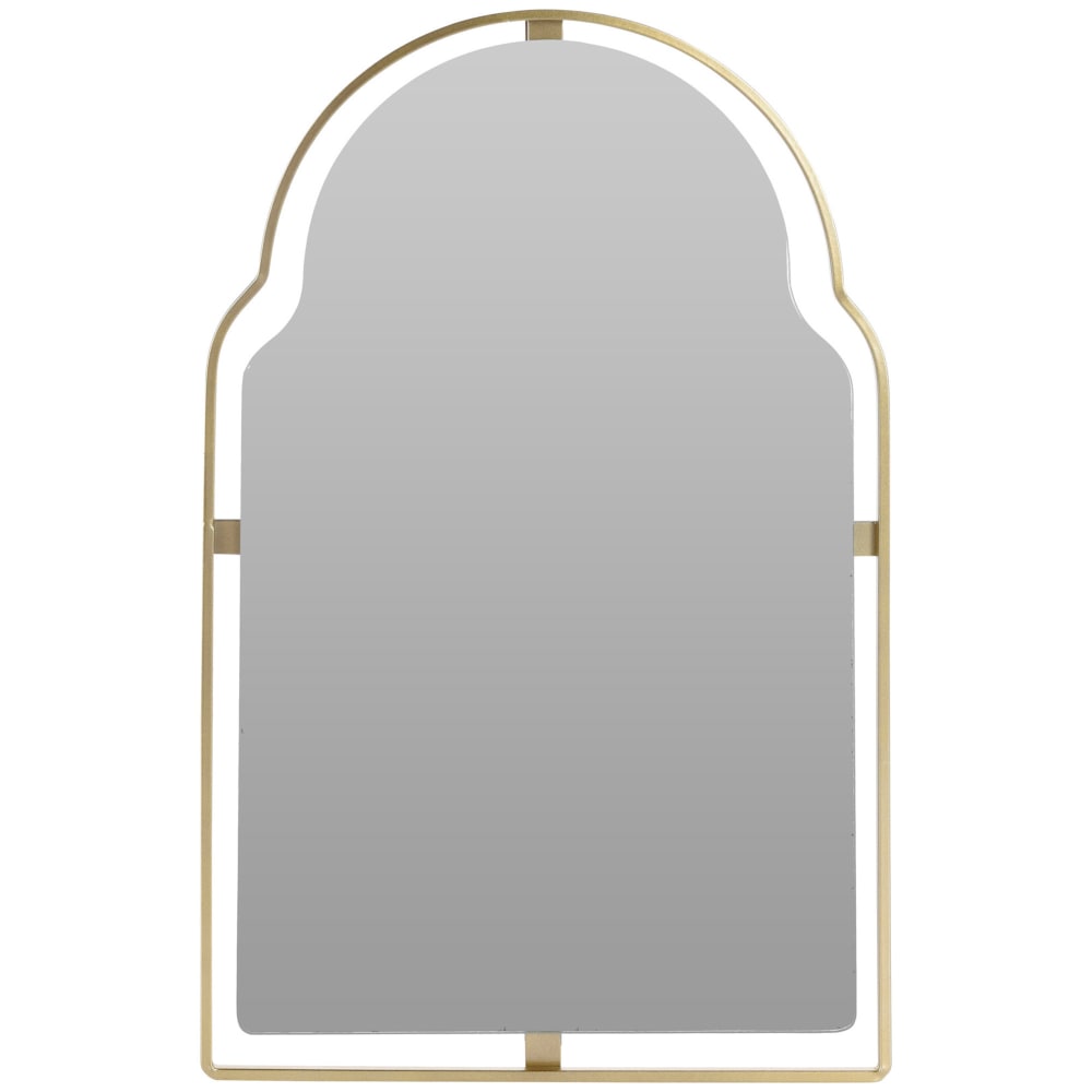 Miroir en métal doré haut incurvé 28x0.5x45cm