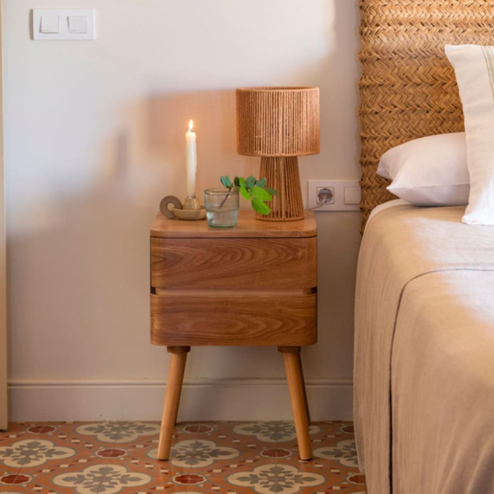 Lampe à poser corde 20x20x32cm - Maisons du Monde