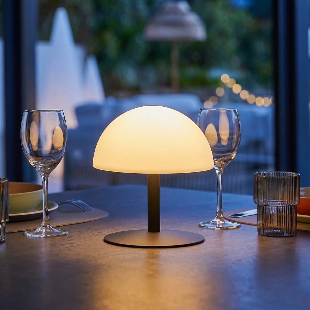 Lámpara de mesa inalámbrica gris h20cm