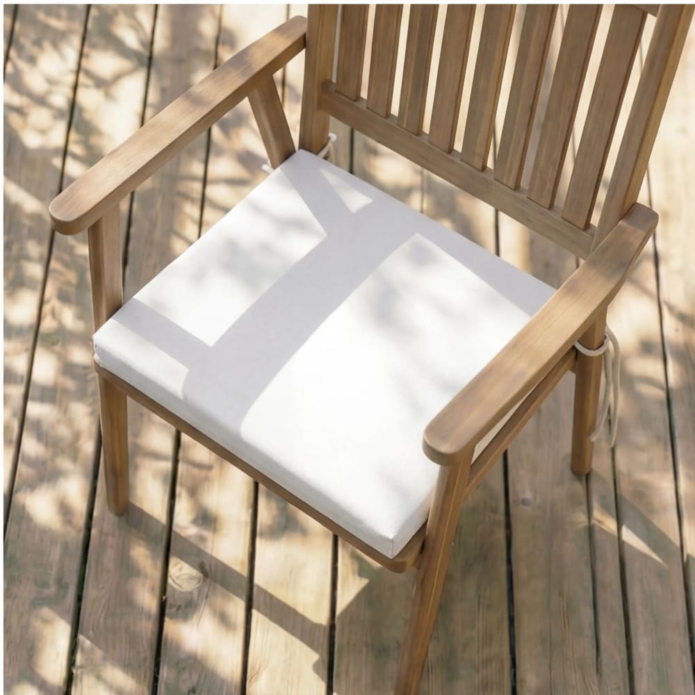 Cojín para asiento acolchado blanco 40x40 cm - Maisons du Monde