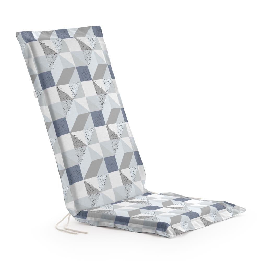 Cojín para silla de jardín 100% algodón azúl