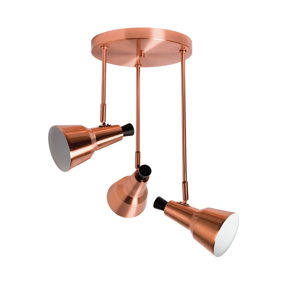 Plafonnier Design 3xE14 Cuivre brossé
