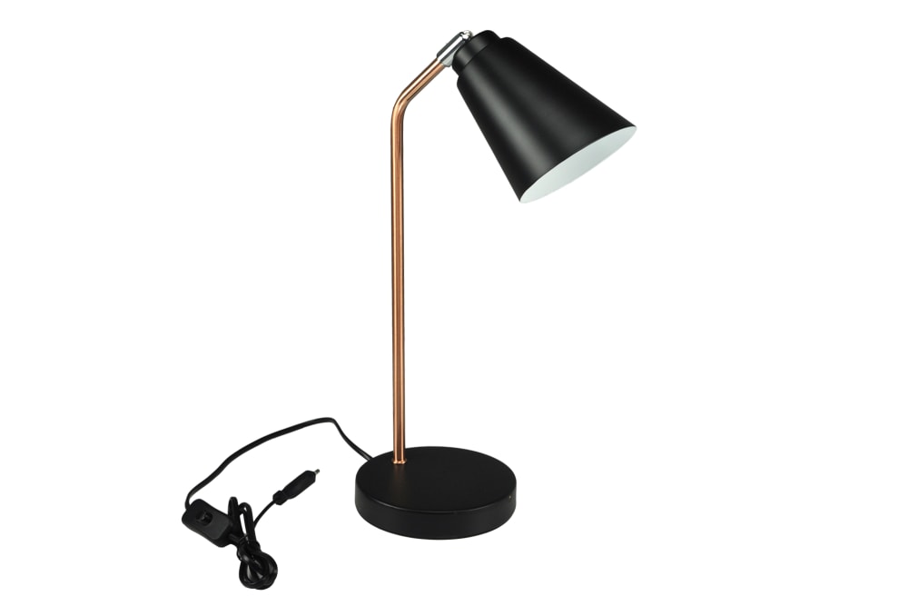 Lampada da tavolo in metallo nera - Modello Contemporaneo - Metallo