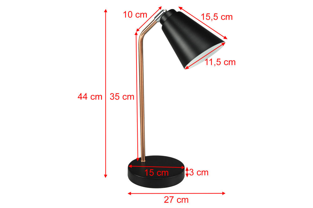 Lampada da tavolo in metallo nera - Samira Italia